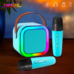 KaraokePro™ | Sistema Portátil de Karaoke con Micrófonos Inalámbricos